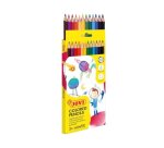 Crayon couleur jovi bois hexagonal 175mm mine 7.5mm couleurs vives étui carton 12 unités