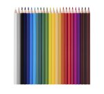 Crayon couleur jovi bois hexagonal 175mm mine 7.5mm couleurs vives étui carton 24 unités
