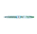 Roller pilot b2p gel écriture moyenne 0.7mm corps plastique recyclé translucide rechargeable coloris vert