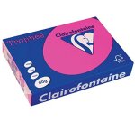 Papier couleur clairefontaine trophée multifonction a4 80g/m2 couleurs fluorescentes rose fluo paquet 500 feuilles