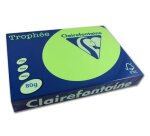 Papier couleur clairefontaine trophée multifonction a4 80g/m2 couleurs fluorescentes vert fluo paquet 500 feuilles
