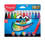 Feutre coloriage maped color'peps maxi triangulaire encore ultra-lavable pointe bloquée large pochette 12 unités
