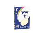 Papier couleur clairefontaine trophée personal paper pack a4 160g/m2 ivoire paquet 50 feuilles unicolores