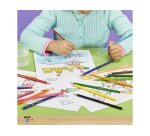 Crayon bic kids aquacouleur hexagonal mine aquarelle très pigmentée effet peinture aquarelle couleurs vives étui 12u