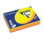 Papier couleur clairefontaine trophée multifonction a4 80g/m2 couleurs assorties fluorescentes paquet 500 feuilles