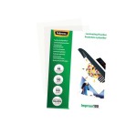 Pochette plastification fellowes à chaud polyester transparent résistant eau format a4 100 microns boîte 100 unités
