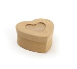 Boîte en carton à décorer forme coeur rangement photos 7.5x7.5x4cm