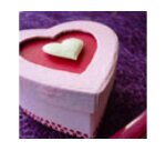 Boîte en carton à décorer forme coeur rangement photos 7.5x7.5x4cm