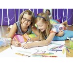 Feutre coloriage stabilo trio triangulaire encre super lavable pointe moyenne coffret scolaire 144 unités