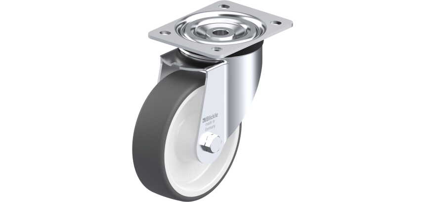BLICKLE - Roulette pivotante Ø 150mm bandage polyuréthane TPU 400kg - L-POTH 150R