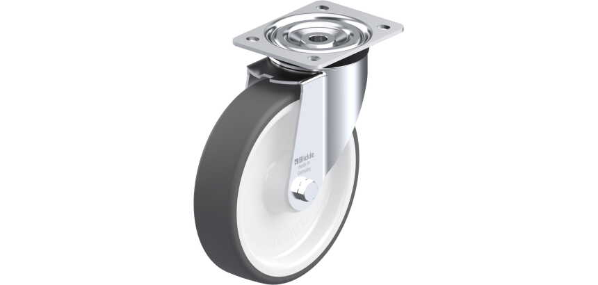 BLICKLE - Roulette pivotante Ø 200mm bandage polyuréthane TPU 400kg - L-POTH 200R