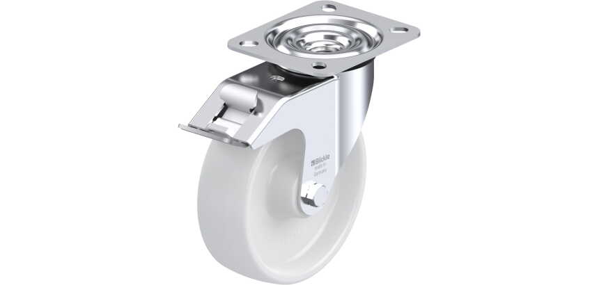 BLICKLE - Roulette pivotante à frein Ø 125mm bandage polyamide PA 6.6 150kg - LE-PO 125R-FI