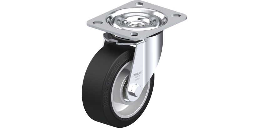 BLICKLE - Roulette pivotante Ø 100mm bandage caoutchouc NR 200kg - L-ALEV 100K