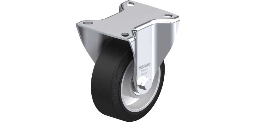 BLICKLE - Roulette fixe Ø 100mm bandage caoutchouc NR 200kg - B-ALEV 100K