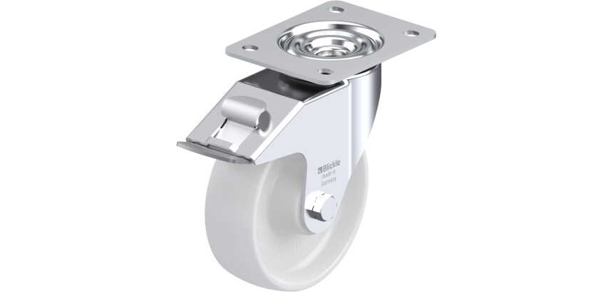 BLICKLE - Roulette pivotante à frein Ø 150mm bandage polyamide PA 6.6 300kg - LE-PO 150R-FI