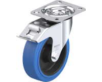 BLICKLE - Roulette pivotante à frein Ø 125mm bandage caoutchouc NR 150kg - LE-POEV 125R-FI-SB