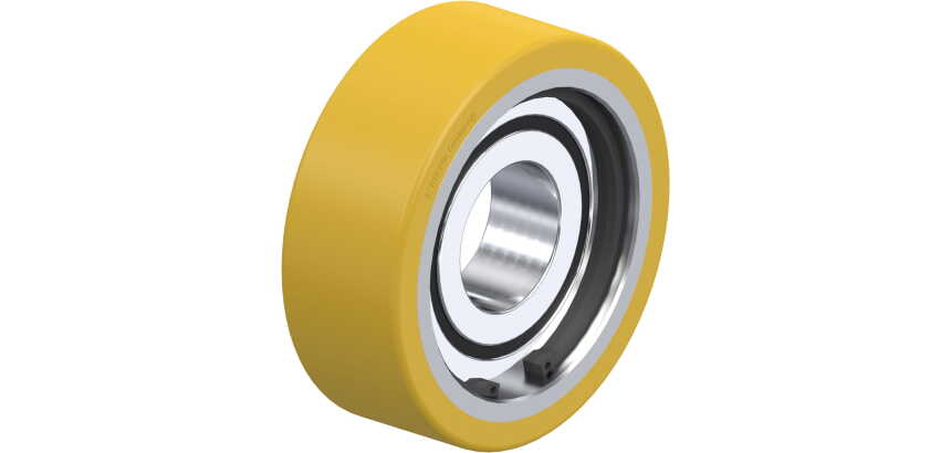 BLICKLE - Galet guide Ø 70mm bandage polyuréthane PU 200kg - FSTH 70x25/25-15K