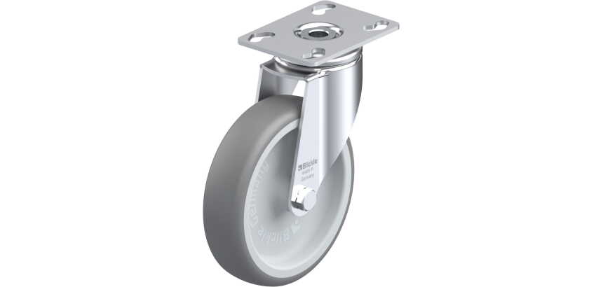 BLICKLE - Roulette pivotante Ø 125mm bandage caoutchouc TPE 120kg - LKPA-TPA 126G