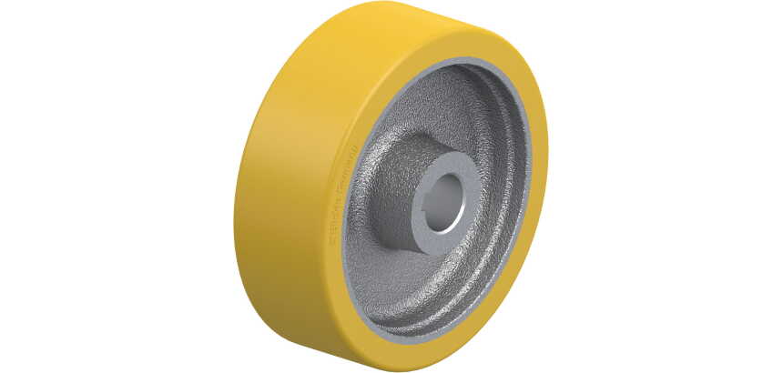 BLICKLE - Roue motrice Ø 150mm bandage polyuréthane PU 700kg - GTHN 150/25H7