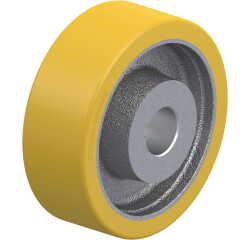 BLICKLE - Roue motrice Ø 140mm bandage polyuréthane PU 670kg - GTHN 140/30H7
