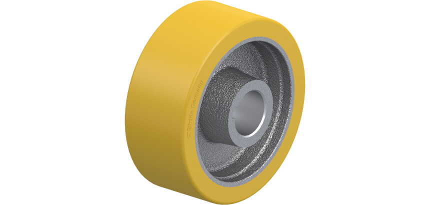 BLICKLE - Roue motrice Ø 125mm bandage polyuréthane PU 650kg - GTHN 127/30H7
