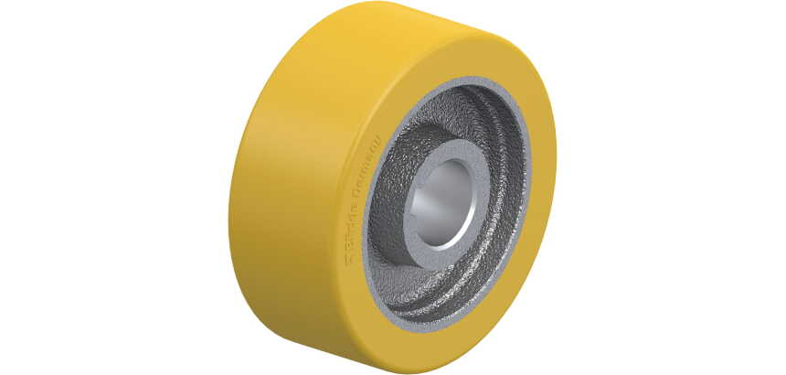 BLICKLE - Roue motrice Ø 100mm bandage polyuréthane PU 400kg - GTHN 100/25H7