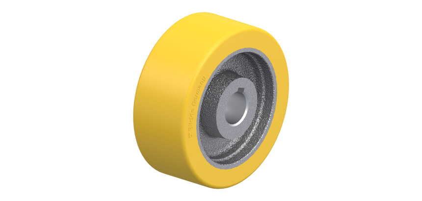 BLICKLE - Roue motrice Ø 100mm bandage polyuréthane PU 400kg - GTHN 100/20H7