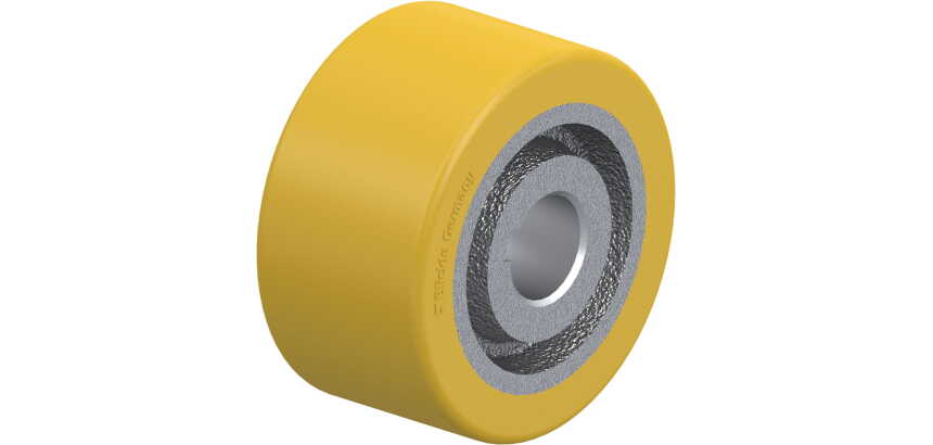 BLICKLE - Roue motrice Ø 75mm bandage polyuréthane PU 300kg - GTHN 75/20H7