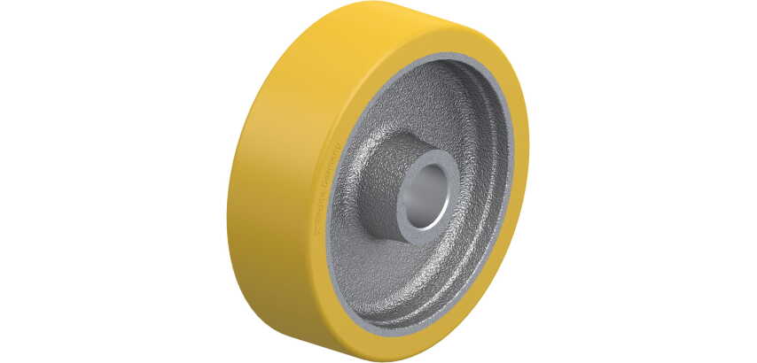 BLICKLE - Roue motrice Ø 160mm bandage polyuréthane PU 700kg - GTHN 160/30H7