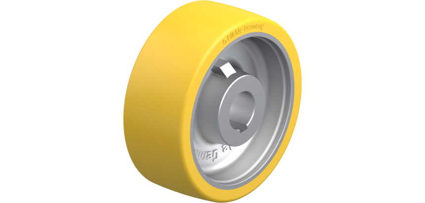BLICKLE - Roue motrice Ø 200mm bandage polyuréthane PU 1 400kg - GTHN 202/40H7