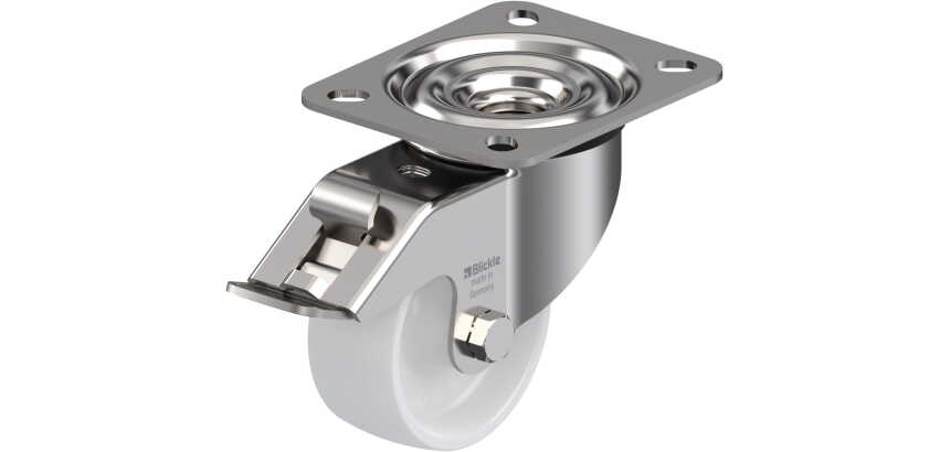 BLICKLE - Roulette pivotante à frein Ø 75mm bandage polyamide PA 6.6 150kg - LEX-PO 75G-FI