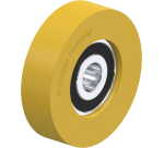 BLICKLE - Galet guide Ø 30mm bandage polyuréthane PU 25kg - FTH 30x8/6-6K