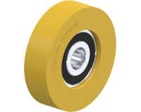 BLICKLE - Galet guide Ø 30mm bandage polyuréthane PU 25kg - FTH 30x8/6-6K