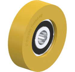 BLICKLE - Galet guide Ø 30mm bandage polyuréthane PU 25kg - FTH 30x8/6-6K