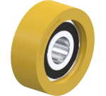 BLICKLE - Galet guide Ø 30mm bandage polyuréthane PU 30kg - FTH 30x11/9-7K