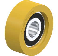 BLICKLE - Galet guide Ø 30mm bandage polyuréthane PU 30kg - FTH 30x11/9-7K