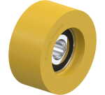 BLICKLE - Galet guide Ø 34mm bandage polyuréthane PU 35kg - FTH 34x16/8-7K