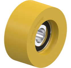 BLICKLE - Galet guide Ø 34mm bandage polyuréthane PU 35kg - FTH 34x16/8-7K