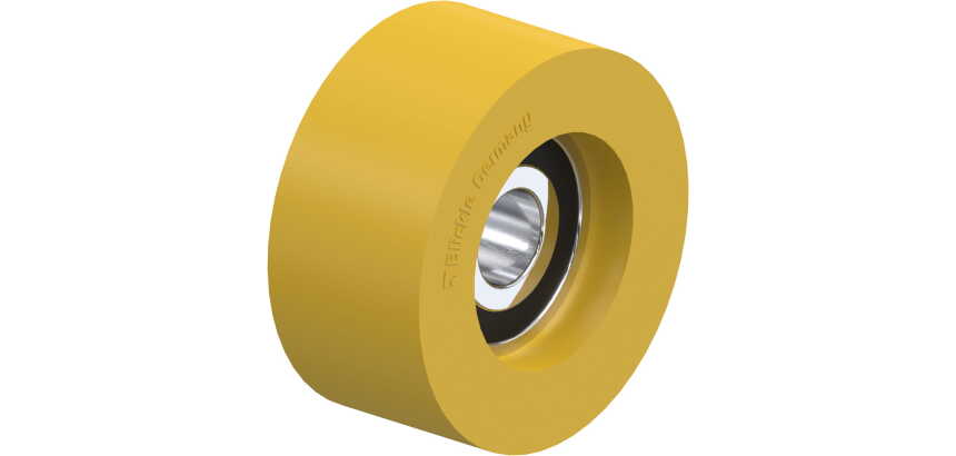BLICKLE - Galet guide Ø 34mm bandage polyuréthane PU 35kg - FTH 34x16/8-7K