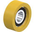 BLICKLE - Galet guide Ø 35mm bandage polyuréthane PU 40kg - FTH 35x14/12-8K