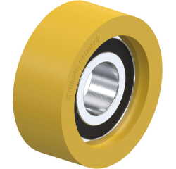 BLICKLE - Galet guide Ø 35mm bandage polyuréthane PU 40kg - FTH 35x14/12-8K