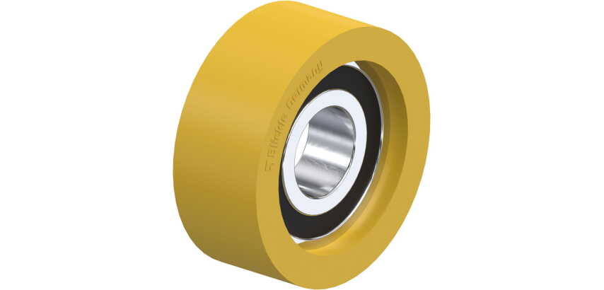 BLICKLE - Galet guide Ø 35mm bandage polyuréthane PU 40kg - FTH 35x14/12-8K