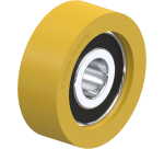 BLICKLE - Galet guide Ø 36mm bandage polyuréthane PU 45kg - FTH 36x13/10-9K