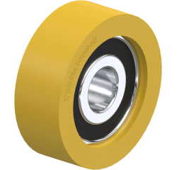 BLICKLE - Galet guide Ø 36mm bandage polyuréthane PU 45kg - FTH 36x13/10-9K