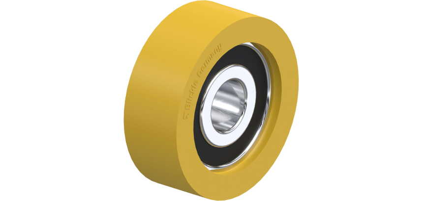 BLICKLE - Galet guide Ø 36mm bandage polyuréthane PU 45kg - FTH 36x13/10-9K