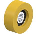 BLICKLE - Galet guide Ø 40mm bandage polyuréthane PU 45kg - FTH 40x15/10-8K