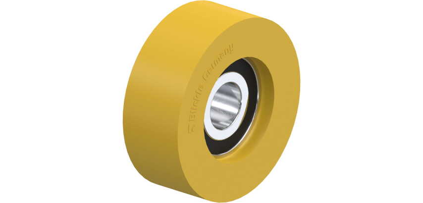 BLICKLE - Galet guide Ø 40mm bandage polyuréthane PU 45kg - FTH 40x15/10-8K