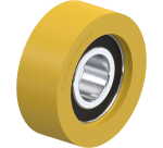 BLICKLE - Galet guide Ø 45mm bandage polyuréthane PU 70kg - FTH 45x17/15-11K