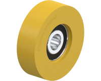 BLICKLE - Galet guide Ø 50mm bandage polyuréthane PU 65kg - FTH 50x15/10-9K
