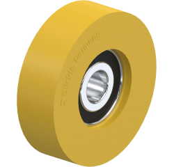 BLICKLE - Galet guide Ø 50mm bandage polyuréthane PU 65kg - FTH 50x15/10-9K